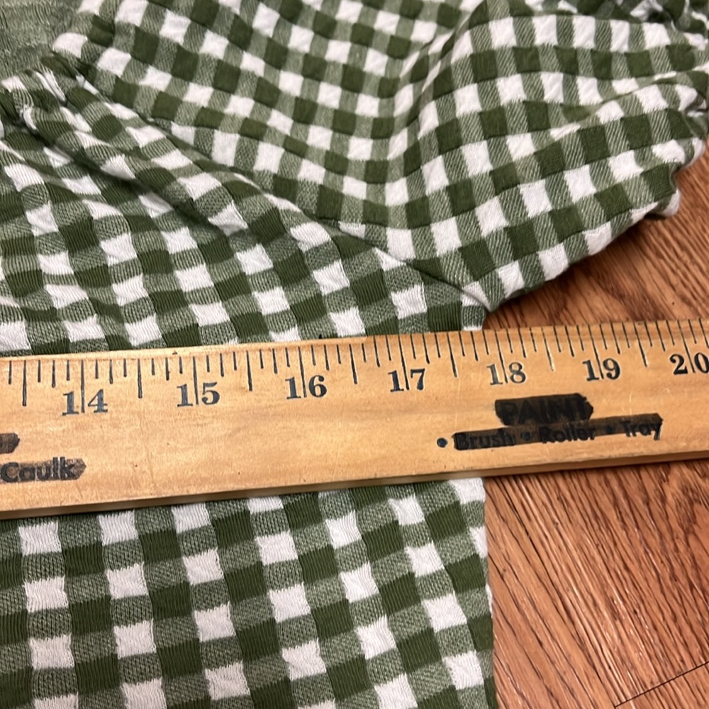 MADEWELL Women's Green/White Checkered Dress Size Medium - Picture 7 of 11